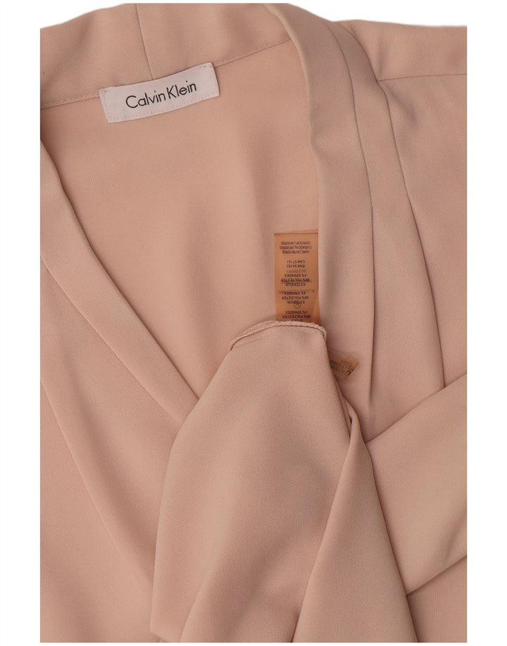 Calvin Klein Γυναικεία Αμάνικη Μπλούζα Τοπ UK 14 Large Pink Polyester