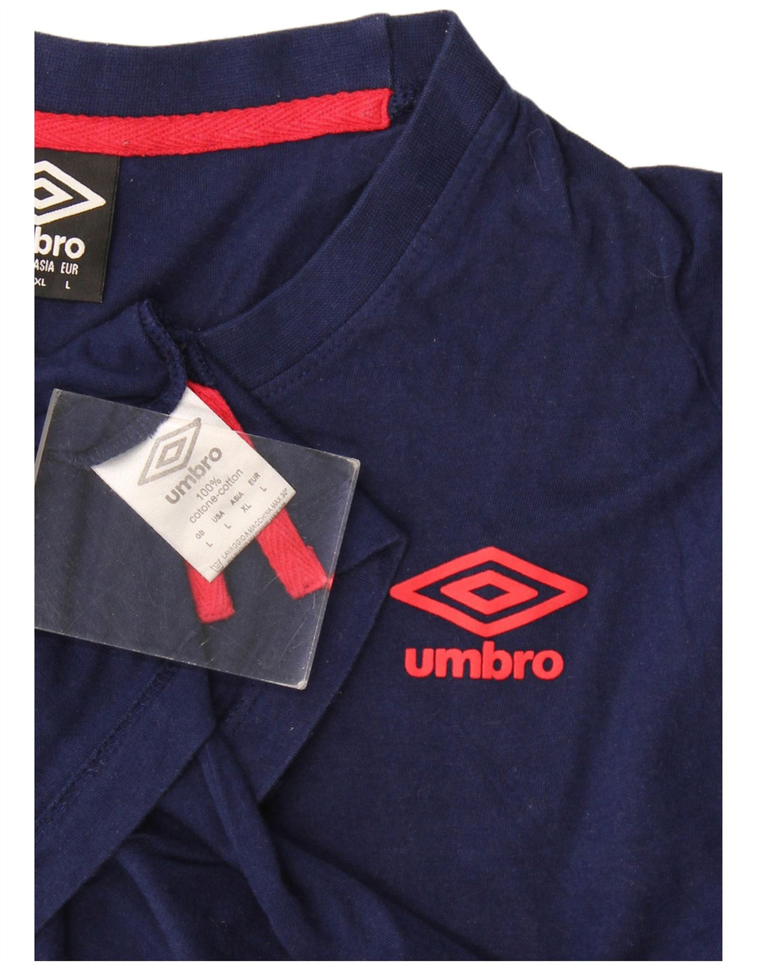 Ανδρικό T-Shirt Umbro Top Large Navy Blue από βαμβάκι