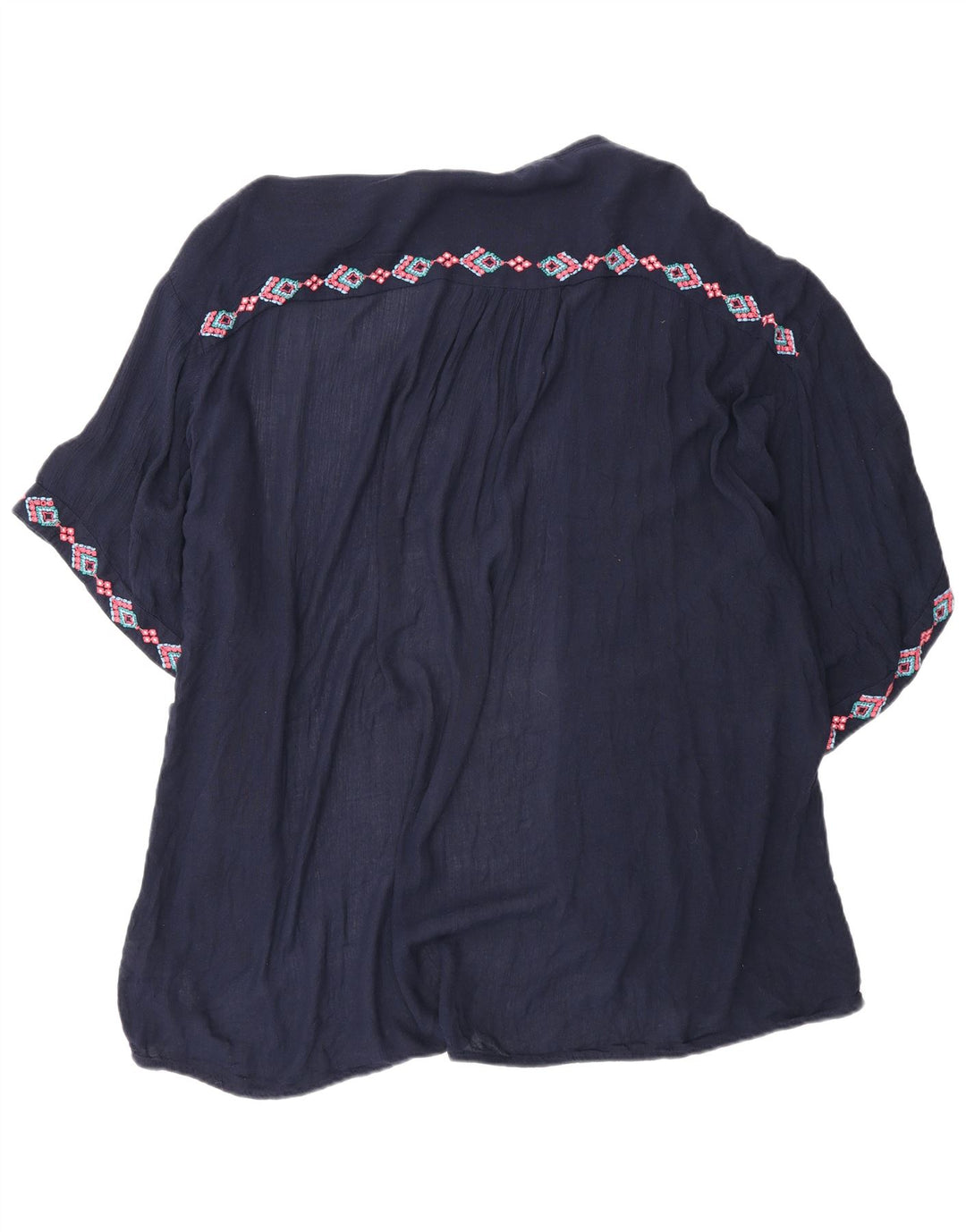 Fat Face Γυναικεία ζακέτα Oversized UK 14 Medium Navy Blue Geometric