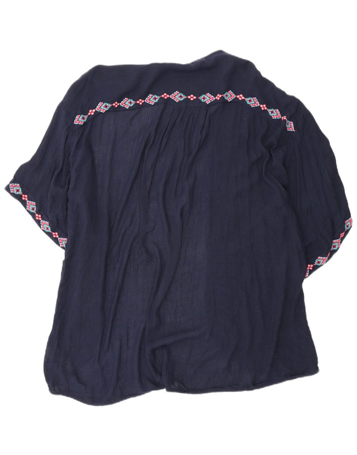 Fat Face Γυναικεία ζακέτα Oversized UK 14 Medium Navy Blue Geometric