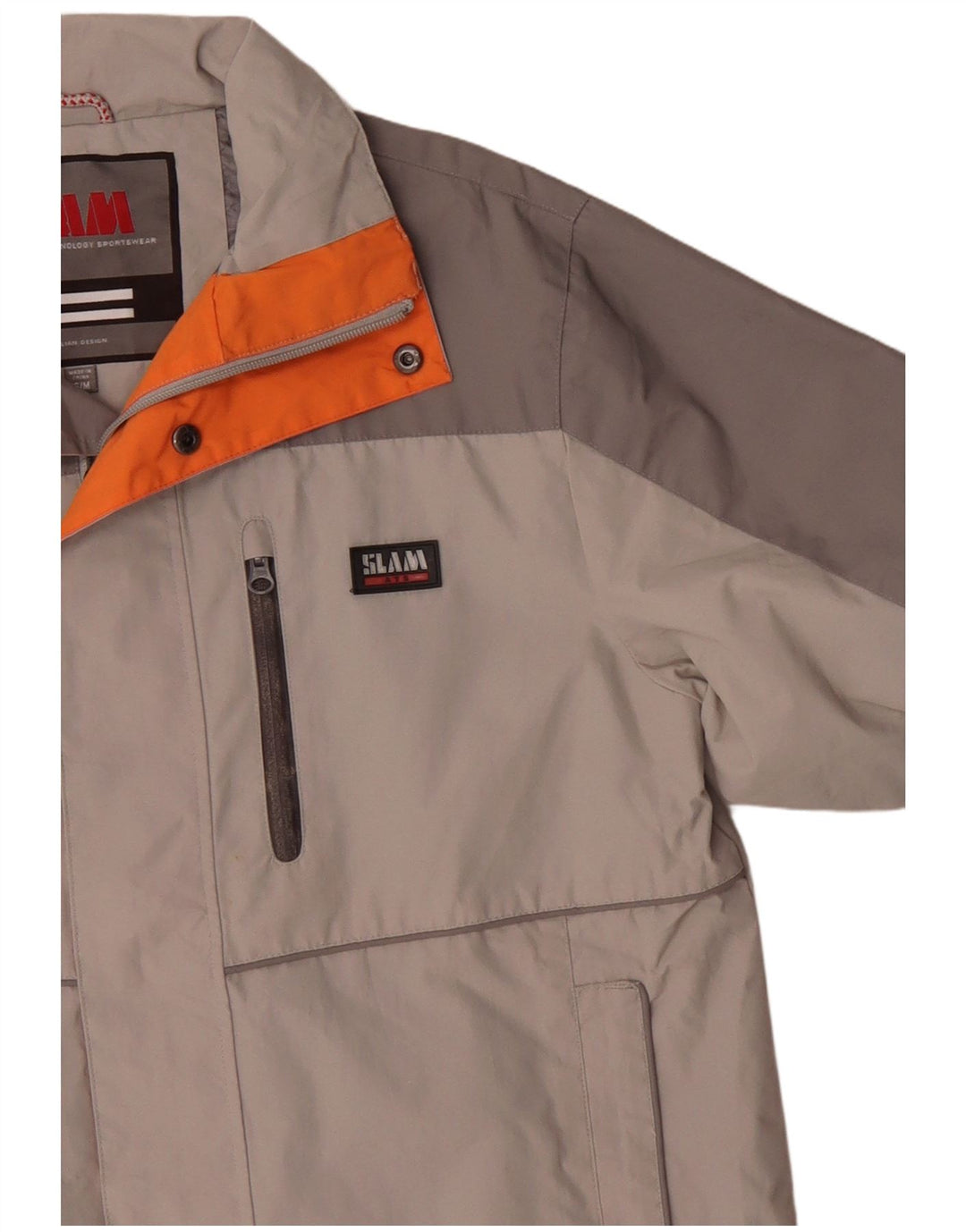 Ανδρικό τζάκετ Slam Windbreaker UK 36 Small Grey Colourblock Polyamide