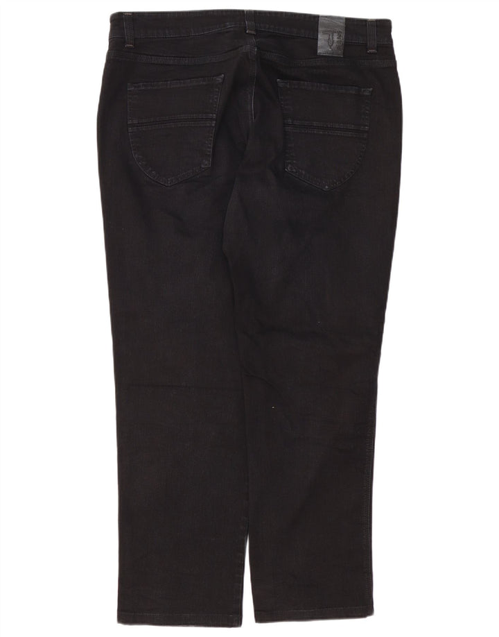 Trussardi Ανδρικό Ίσιο Τζιν W40 L30 Μαύρο Βαμβακερό