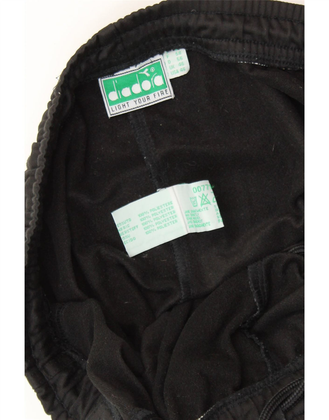 Ανδρική αθλητική φόρμα DIADORA Παντελόνι UK 46 XL Μαύρο Πολυεστέρας