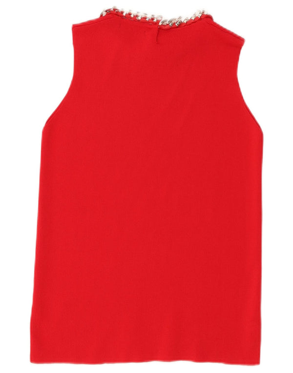 Zara Γυναικείο Γιλέκο Τοπ UK 12 Medium Red