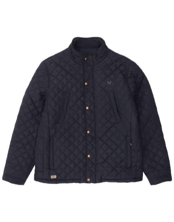 CREW CLOTHING Ανδρικό καπιτονέ μπουφάν UK 42 XL Navy Blue Polyester