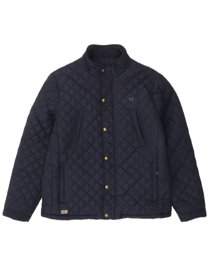 CREW CLOTHING Ανδρικό καπιτονέ μπουφάν UK 42 XL Navy Blue Polyester