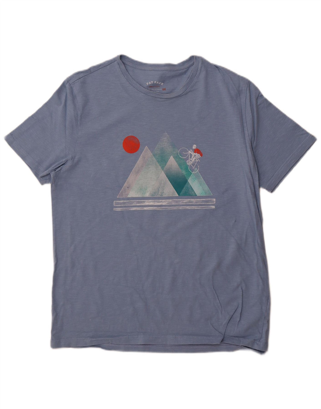 FAT FACE Ανδρικό γραφικό T-Shirt Top XL Blue Flecked Cotton