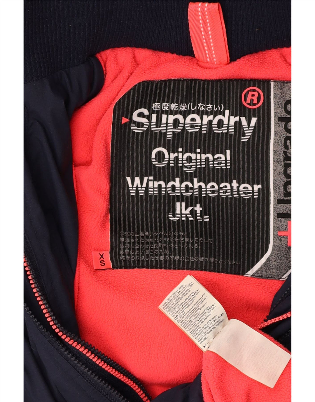 SUPERDRY Γυναικείο Windcheater Oversized Windbreaker Jacket UK 6 XS Navy Blue