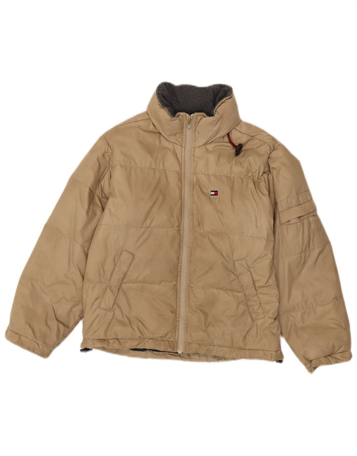 Tommy Hilfiger Boys padded Jacket 7-8 Years XS Beige Nylon