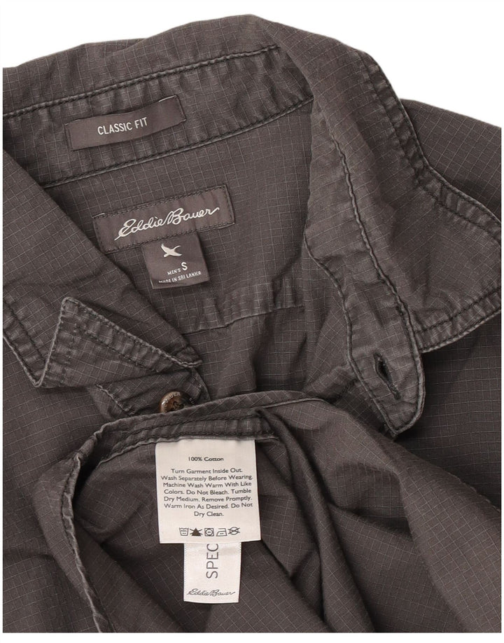 Eddie Bauer Ανδρικό πουκάμισο Classic Fit Μικρό γκρι βαμβακερό