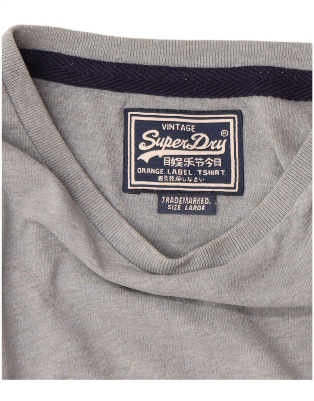 Ανδρικό T-Shirt Superdry Top Larg γκρι βαμβακερό