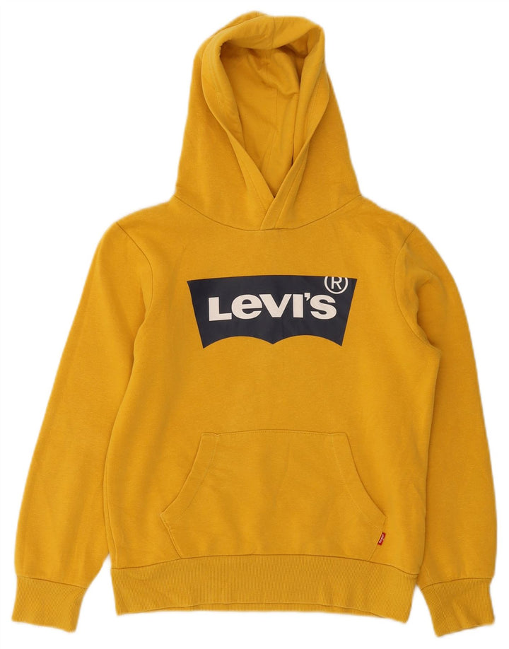 Levi's Boys Graphic Hoodie Jumper 9-10 Years Yellow