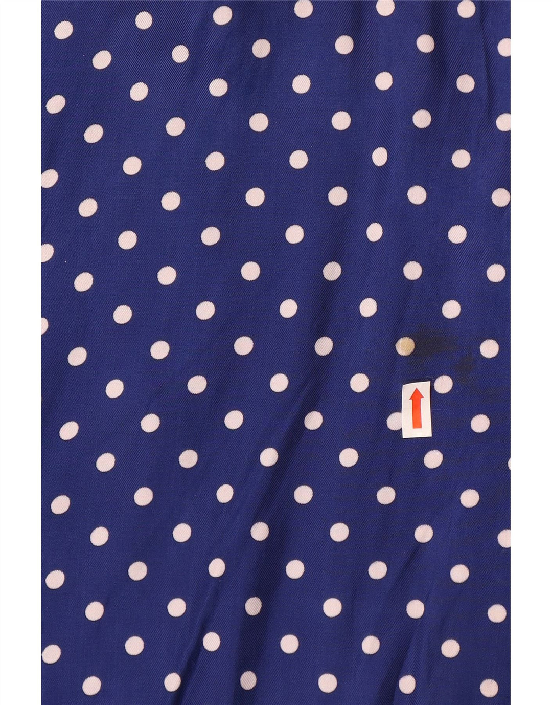 VINTAGE Γυναικείο κοντομάνικο πουκάμισο μπλούζα UK 14 Μεγάλο ναυτικό μπλε πουά