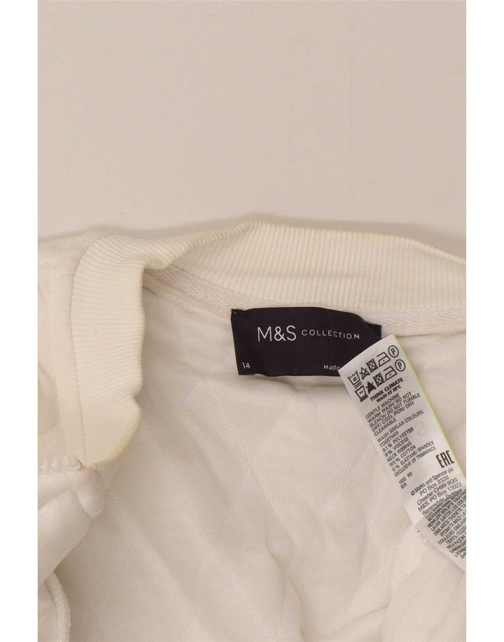 Marks & Spencer Γυναικείο Καπιτονέ μπουφάν UK 14 Large White Polyester