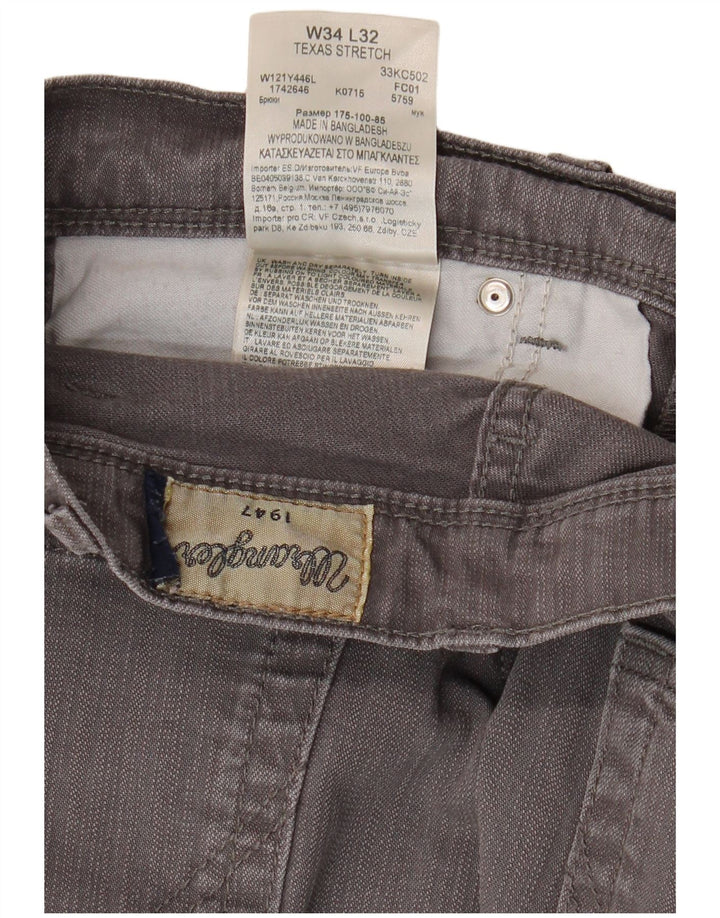 Ανδρικό τζιν ίσιο WRANGLER Texas Stretch W34 L29 Γκρι βαμβακερό