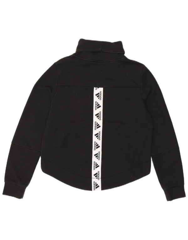 Γυναικείο γραφικό φούτερ Adidas Jumper UK 8/10 Μικρό μαύρο βαμβακερό