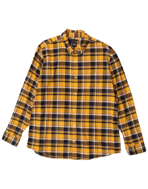 Ανδρικό πουκάμισο Gap Slim Flannel 2XL Κίτρινο βαμβακερό καρό