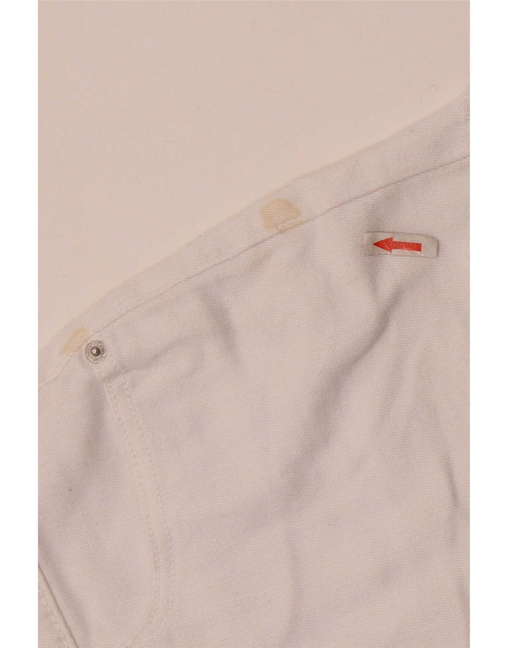 Γυναικείο τζιν σορτς Calvin Klein W28 Μεσαίο λευκό βαμβακερό