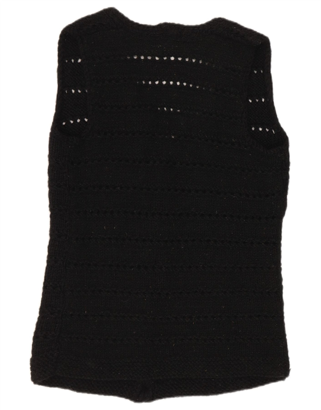 Vintage γυναικείο αμάνικο πουλόβερ UK 12 Medium Black