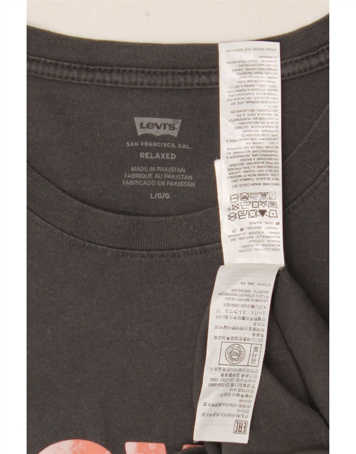Ανδρικό μπλουζάκι Levi's Relaxed Graphic Top μεγάλο γκρι βαμβακερό