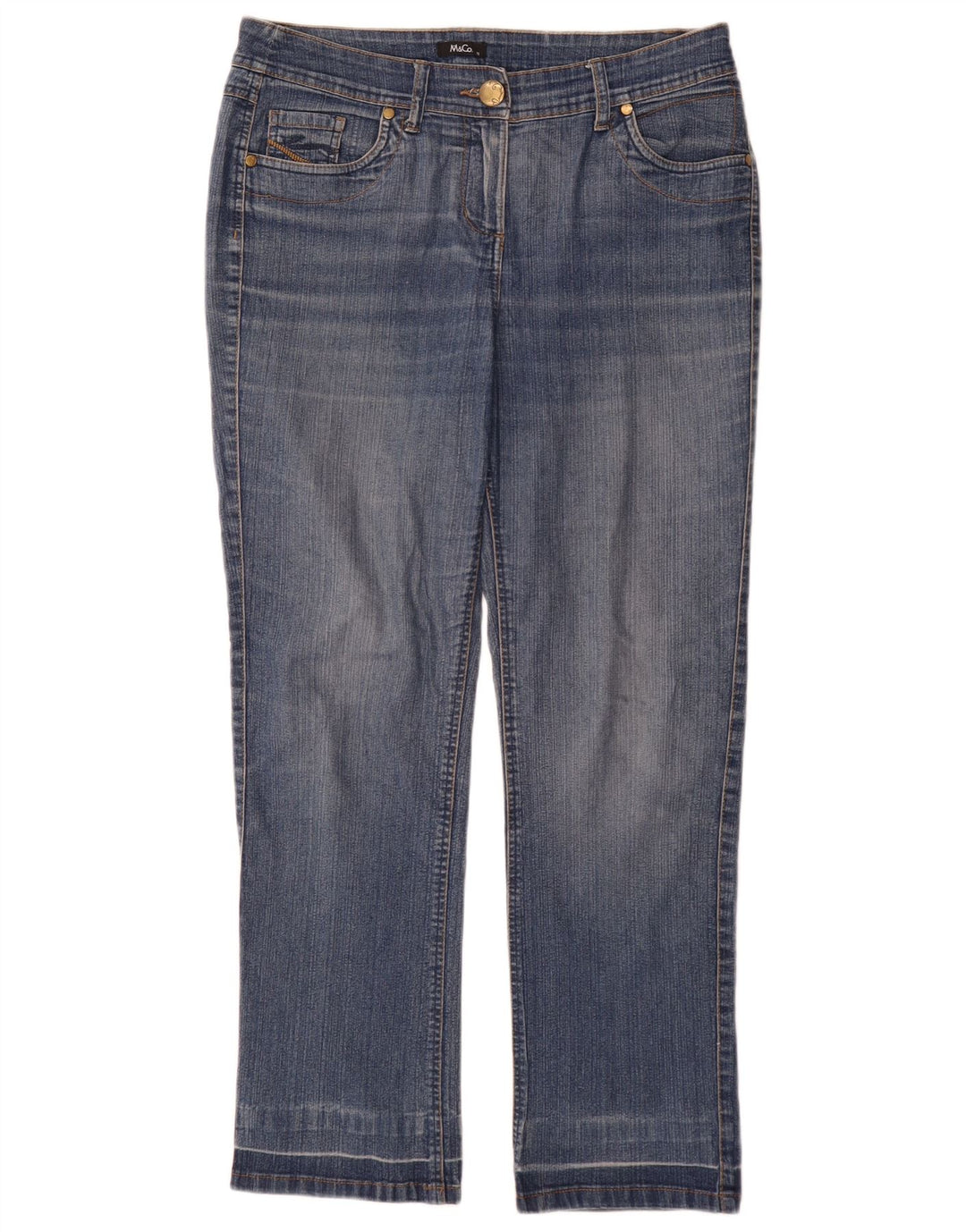 M&Co Γυναικεία Straight Jeans UK 12 Medium W32 L30 Blue