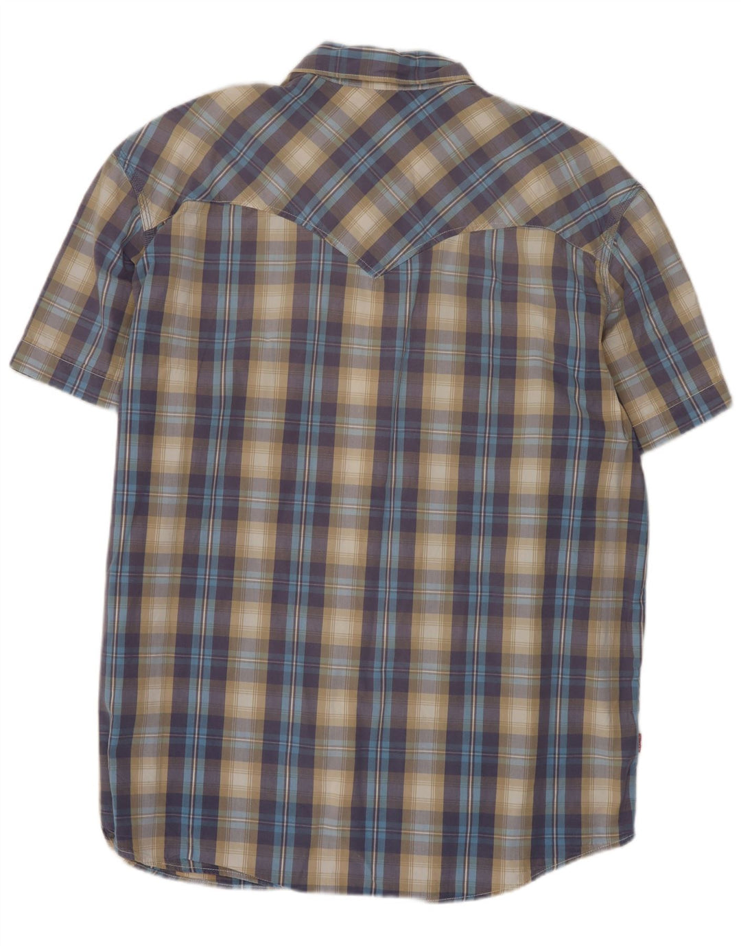 Ανδρικό κοντομάνικο πουκάμισο Levi's Standard Fit 2XL Blue Check Cotton