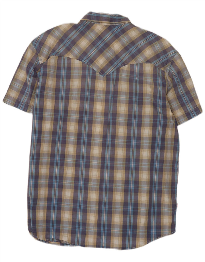 Ανδρικό κοντομάνικο πουκάμισο Levi's Standard Fit 2XL Blue Check Cotton