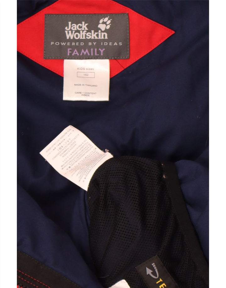 Jack Wolfskin Boys Windbreaker Jacket 11-12 Years Red Colourblock Polyester