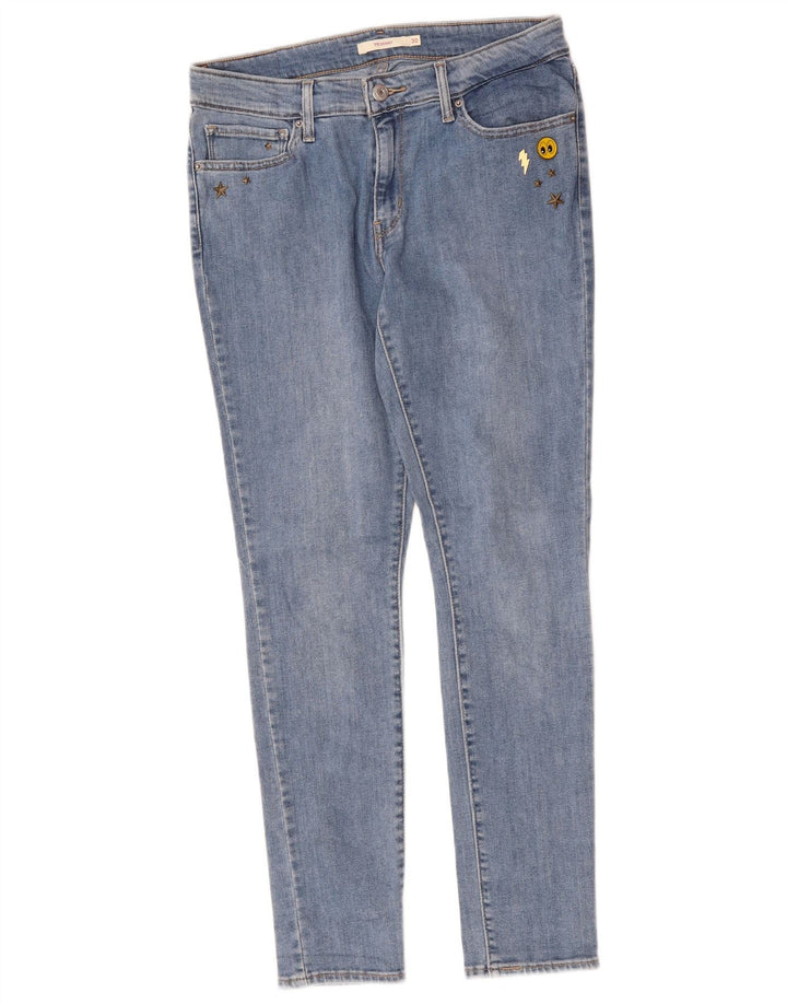 LEVI'S Γυναικείο 711 Skinny Jeans W30 L29 Μπλε Βαμβακερό