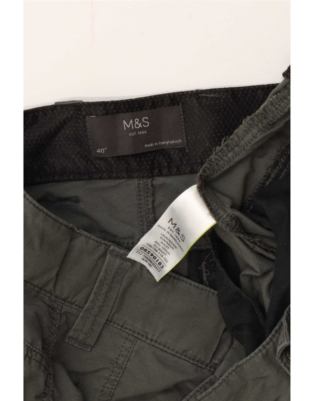 Ανδρικό σορτς Cargo Marks & Spencer W40 XL Χακί βαμβακερό