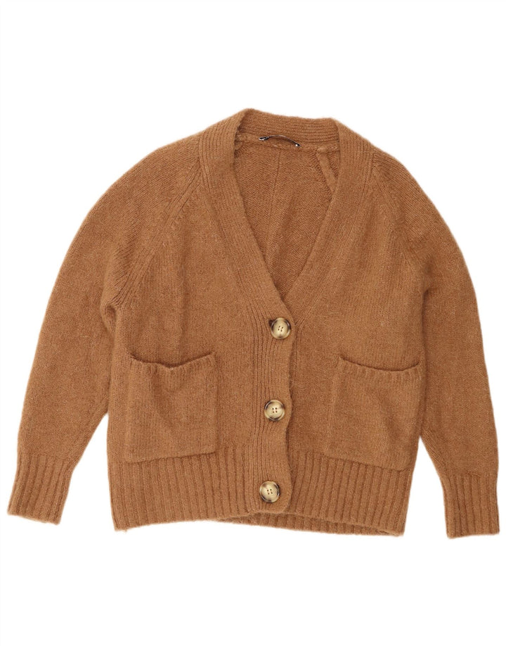 Zara Γυναικείο πουλόβερ με ζακέτα UK 10 Small Brown
