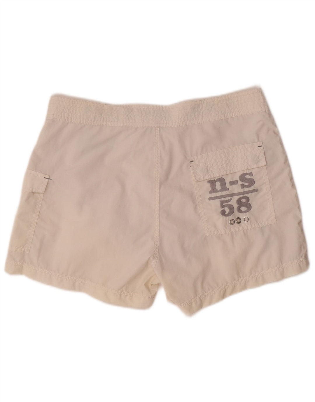 NORTH SAILS Mens Graphic Swimming Shorts Medium White Polyamide