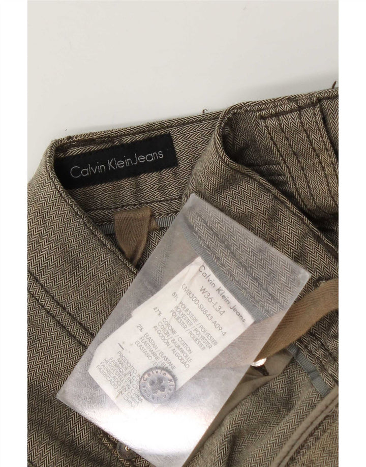 Calvin Klein Ανδρικό ίσιο παντελόνι Cargo W36 L34 Γκρι Ψαροκόκκαλο