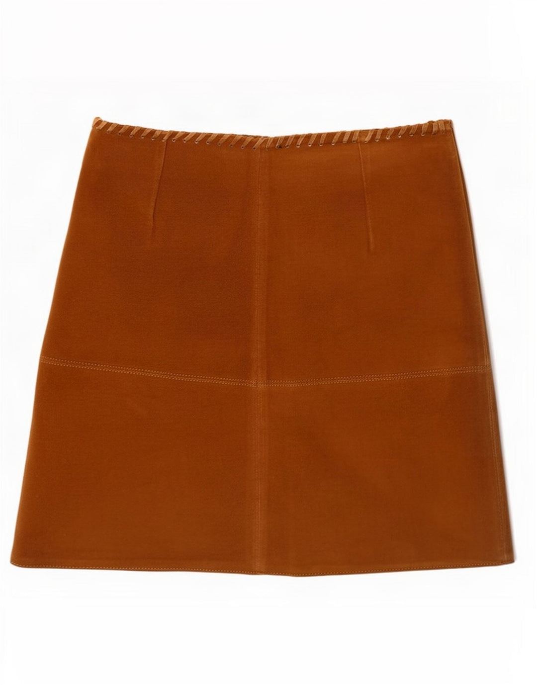 Zara Γυναικεία Mini Suede Φούστα Medium W28 Beige Δερμάτινη