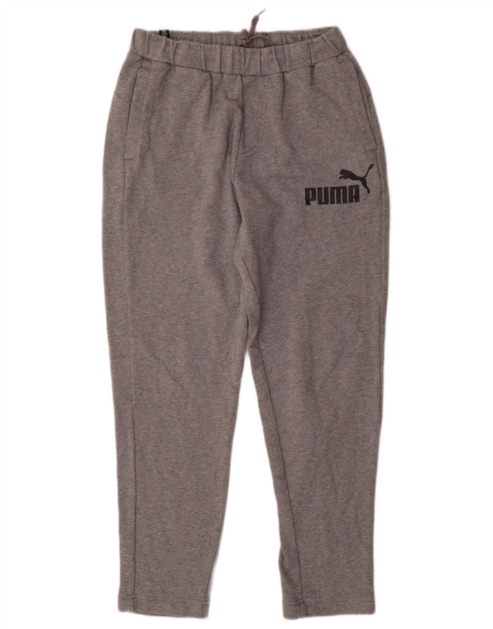 Ανδρική φόρμα γυμναστικής PUMA γραφική, βαμβακερή μεσαία γκρι