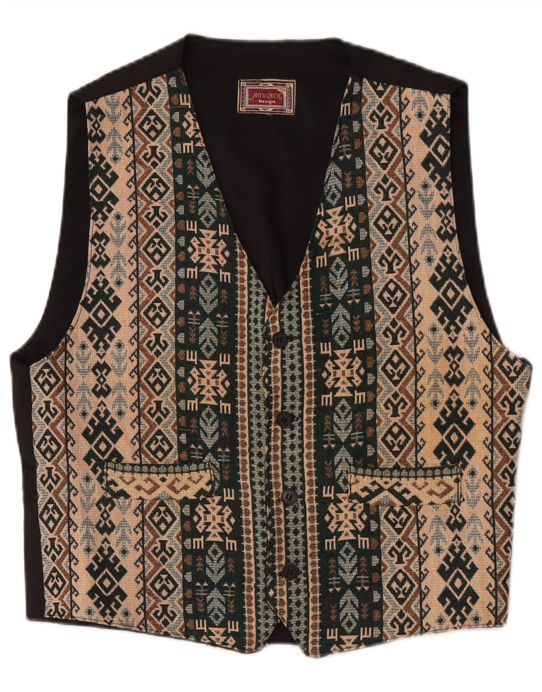 Αυθεντικό ανδρικό γιλέκο Μικρό Πολύχρωμο Fair Isle