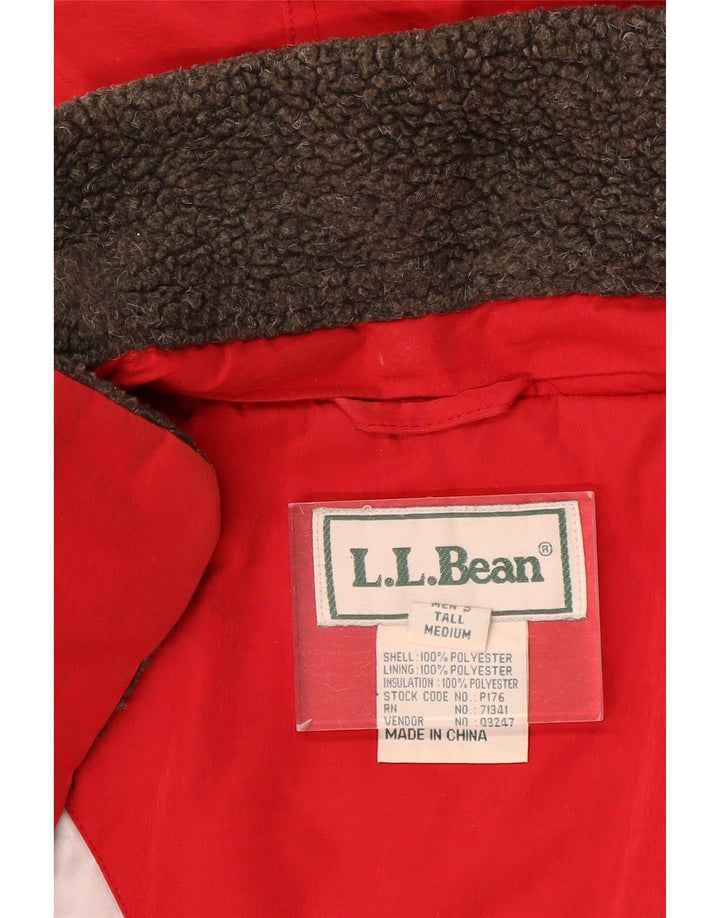 L.L.Bean Ανδρικό μπουφάν σκι με ψηλή κουκούλα UK 38 Μεσαίο κόκκινο πολυεστέρα