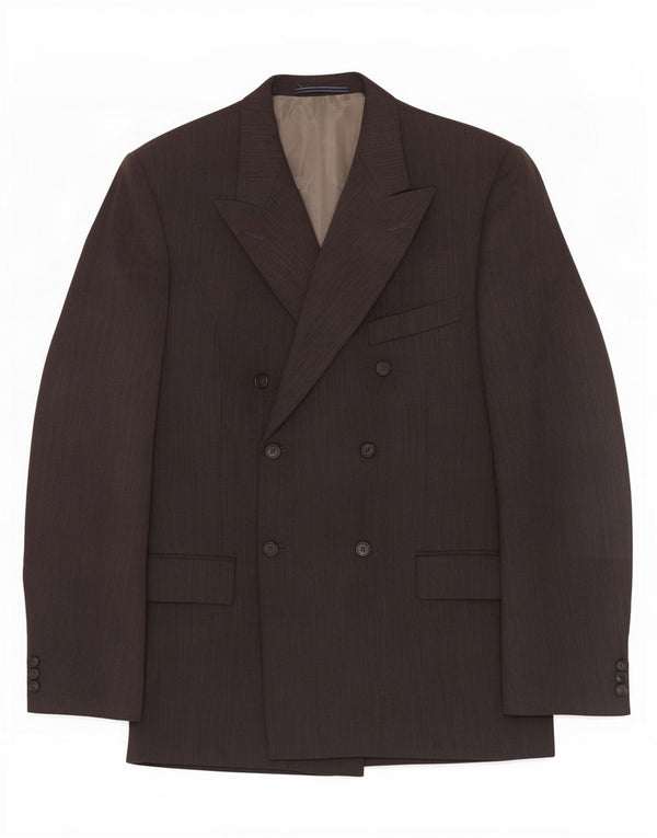 Trussardi Ανδρικό μπουφάν σακάκι με διπλό στήθος IT 52 XL Γκρι Pinstripe