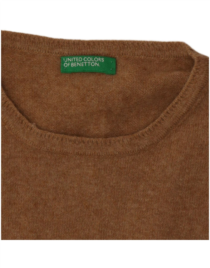 Ανδρικό πουλόβερ Benetton Crew Neck Jumper Μεσαίο Καφέ