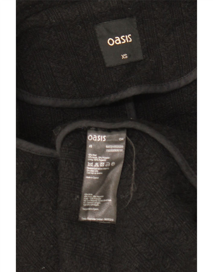 Γυναικείο πανωφόρι Oasis UK 6 XS Μαύρο μαλλί