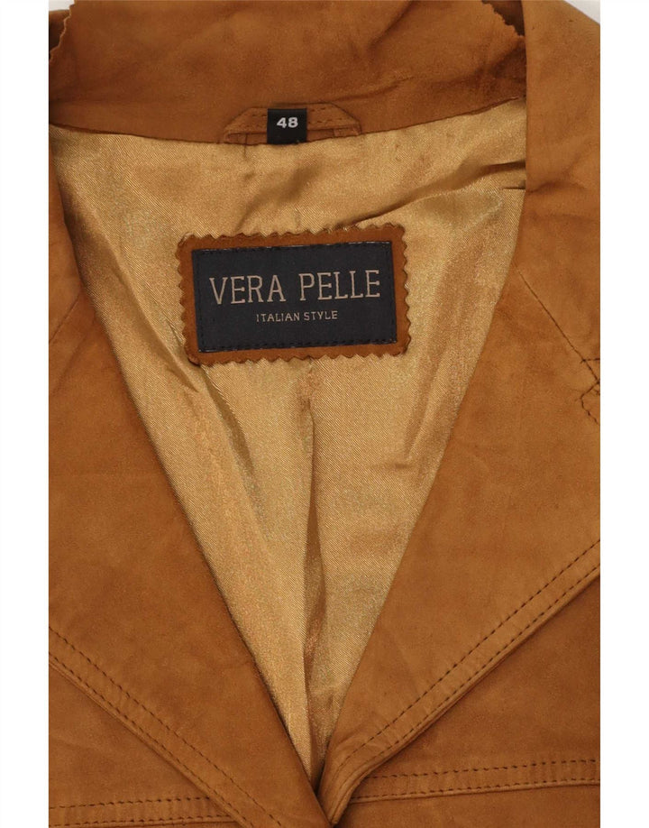 Vintage Γυναικείο Suede Jacket IT 48 XL Beige Leather