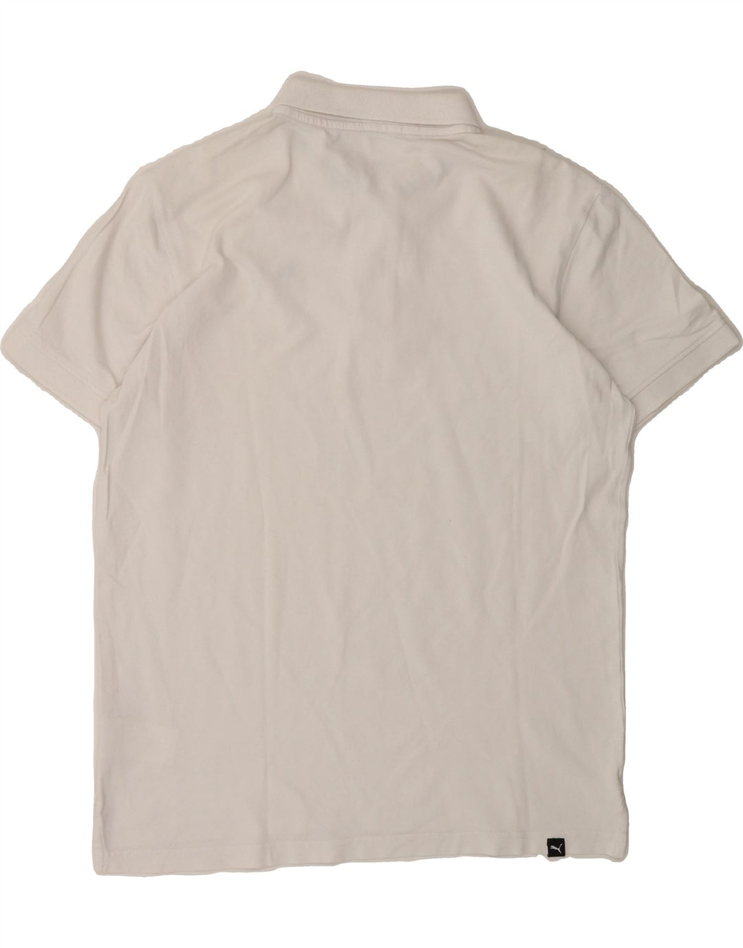 PUMA Mens Polo Shirt Medium White Cotton Vintage Puma and Second-Hand Puma from Messina Hembry 