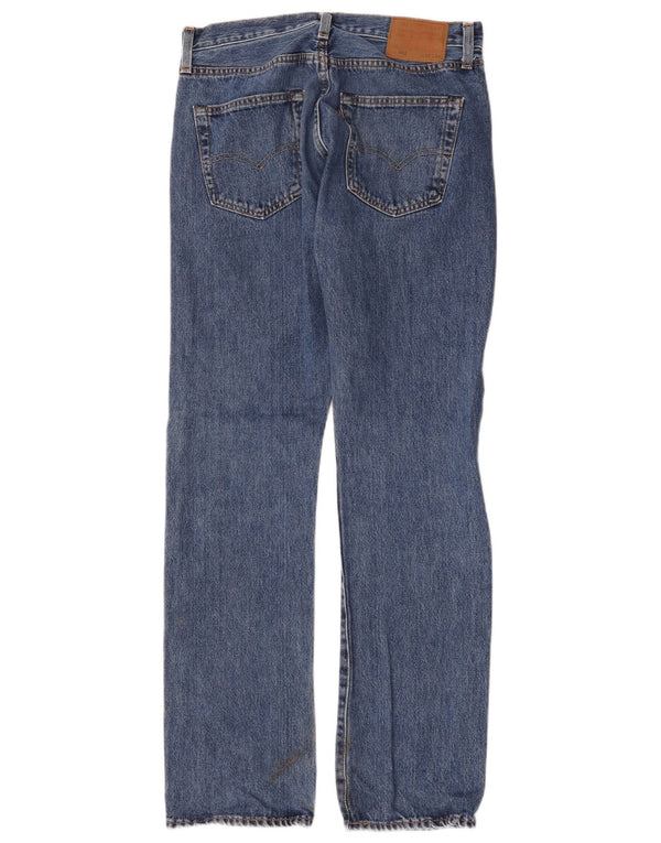 Levi's Mens 501 Straight Jeans W32 L34 Μπλε Βαμβακερό
