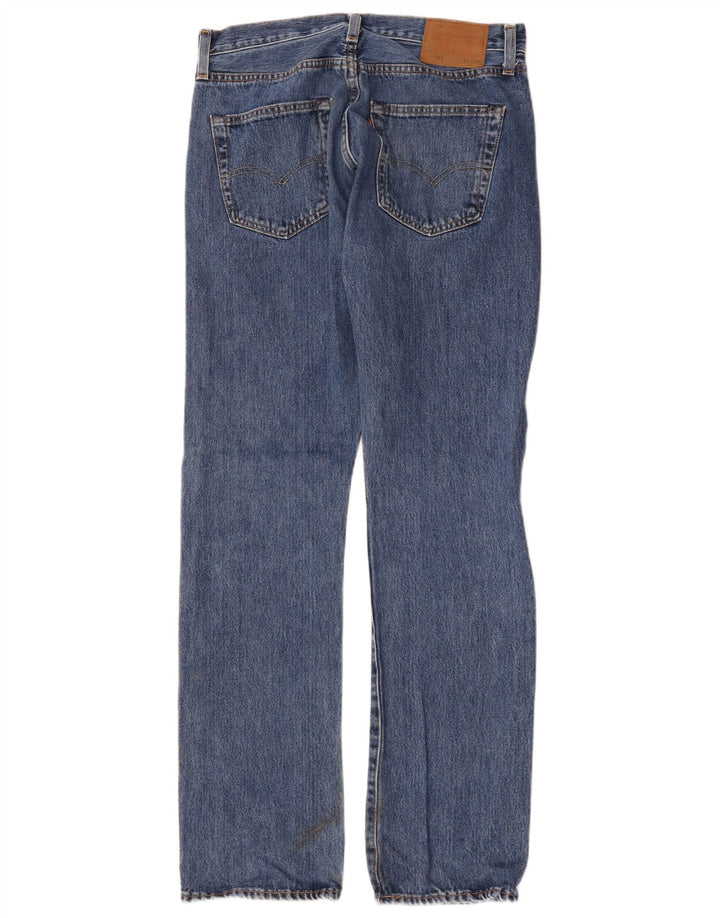 Levi's Mens 501 Straight Jeans W32 L34 Μπλε Βαμβακερό