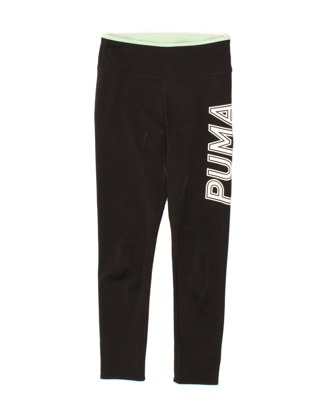 PUMA Girls Graphic Leggings 9-10 Year Medium  Black Vintage Puma and Second-Hand Puma from Messina Hembry 