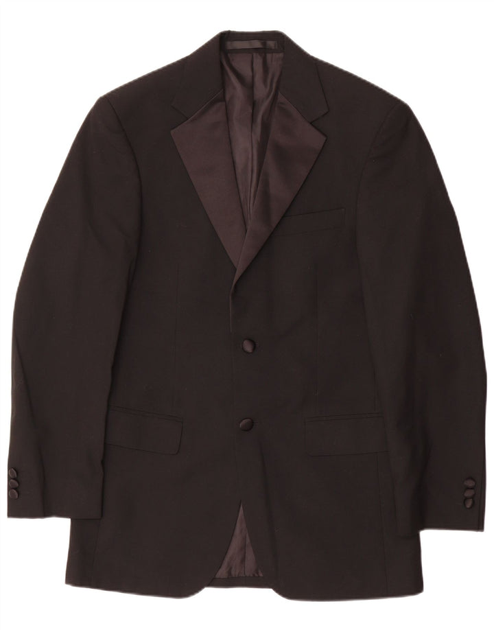 Marks & Spencer Ανδρικό μπουφάν blazer UK 34 μικρό μαύρο πολυεστέρα