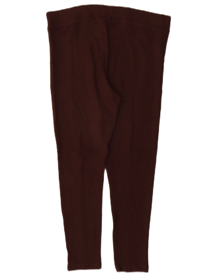 Marks & Spencer Γυναικεία Κολάν Crop UK 12 Μεσαία Καφέ Βισκόζη