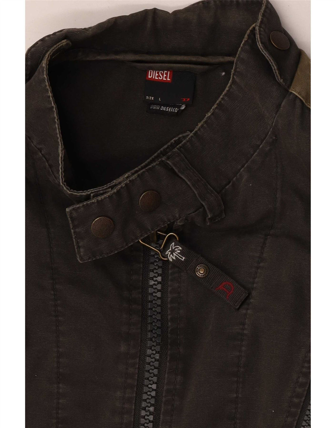 Diesel Ανδρικό Bomber Jacket UK 40 Large Grey Colourblock Cotton