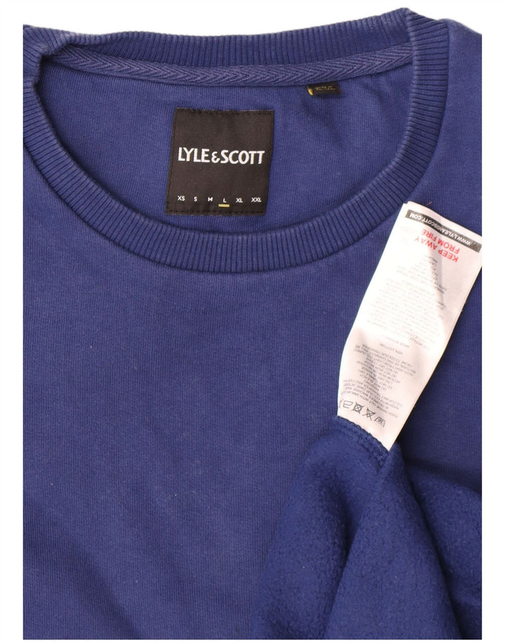 Ανδρικό φούτερ Lyle & Scott Jumper μεγάλο μπλε βαμβακερό