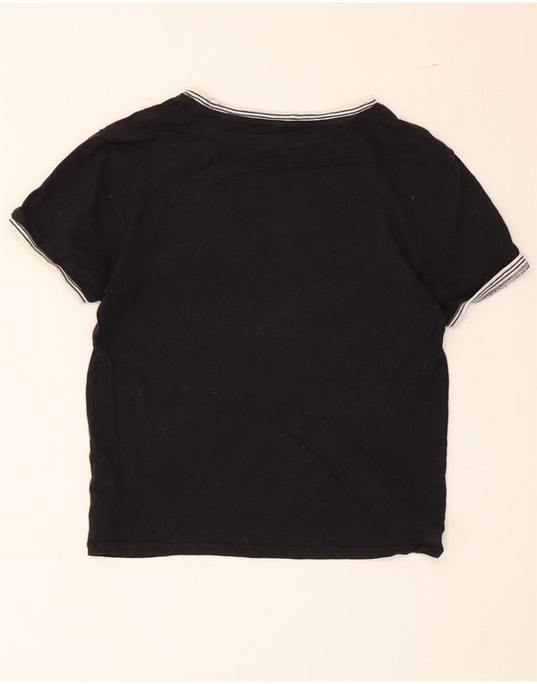 Jack Wills Γυναικείο T-Shirt Top UK 8 Small Black Cotton